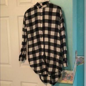 Button down flannel dress